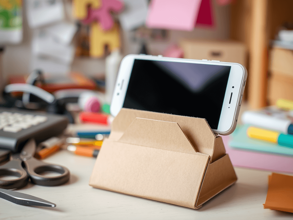 Jak zrobić prosty uchwyt na telefon z materiałów domowych?