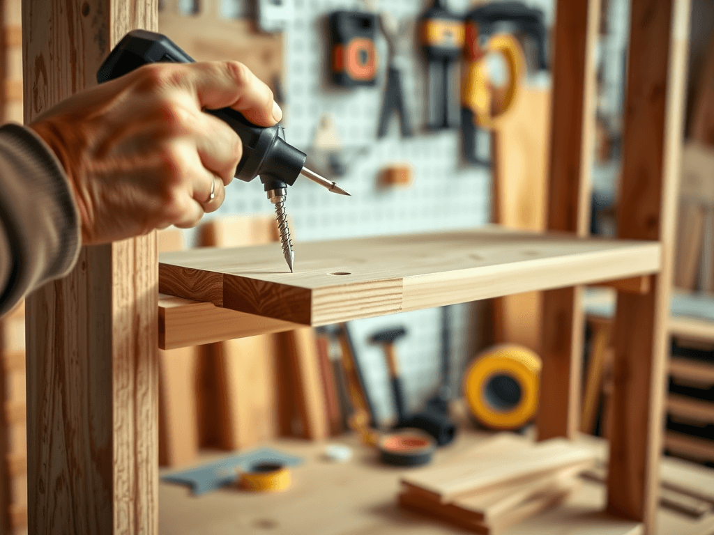 Jak samodzielnie złożyć prostą półkę z desek?