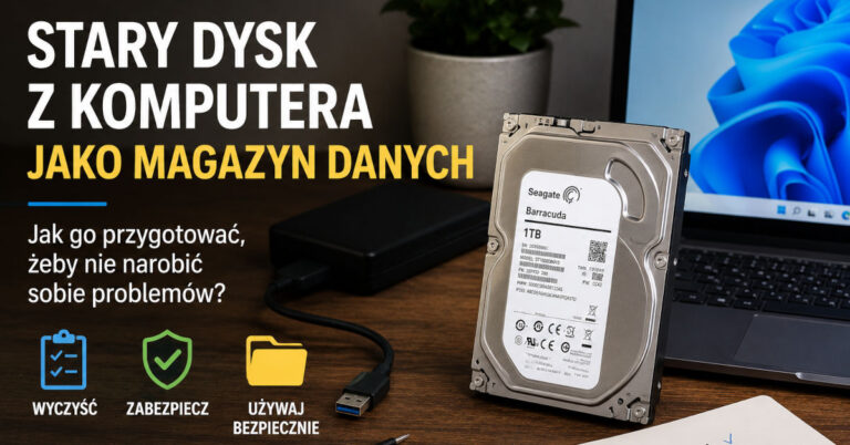 Stary dysk z komputera jako magazyn danych. Jak go przygotować, żeby nie narobić sobie problemów?