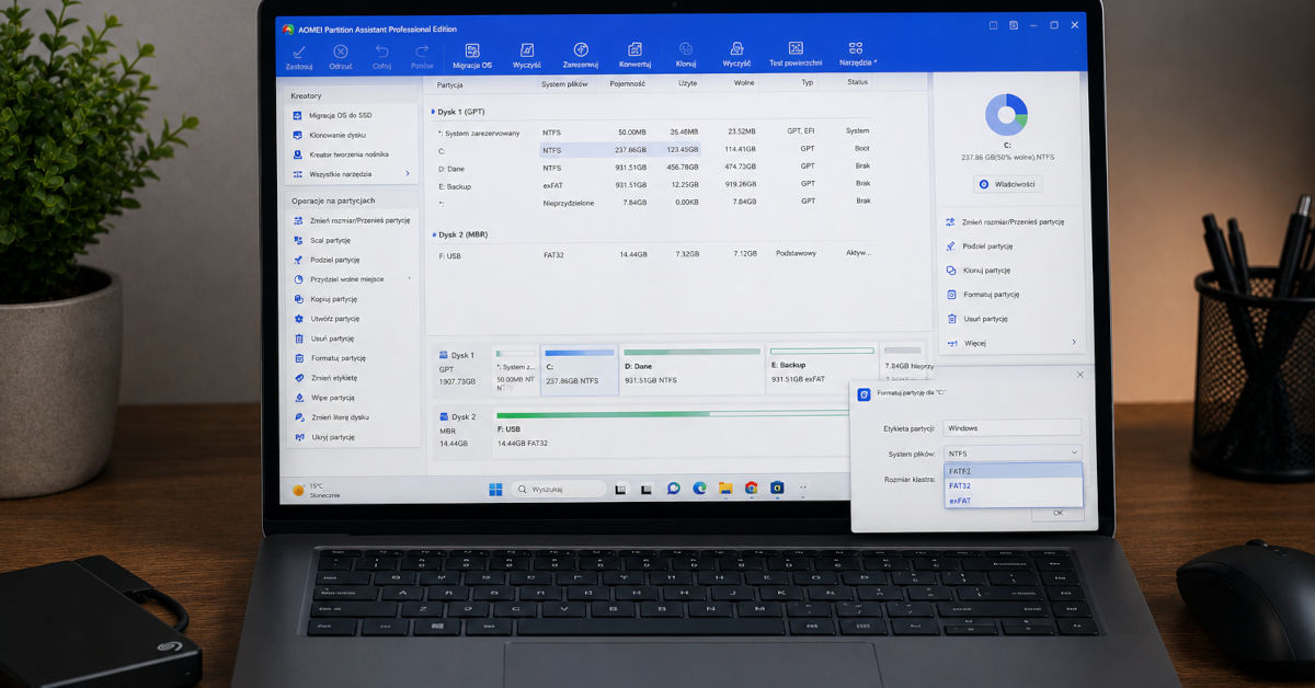 NTFS, FAT32 czy exFAT? Prosty wybór systemu plików bez technicznego żargonu