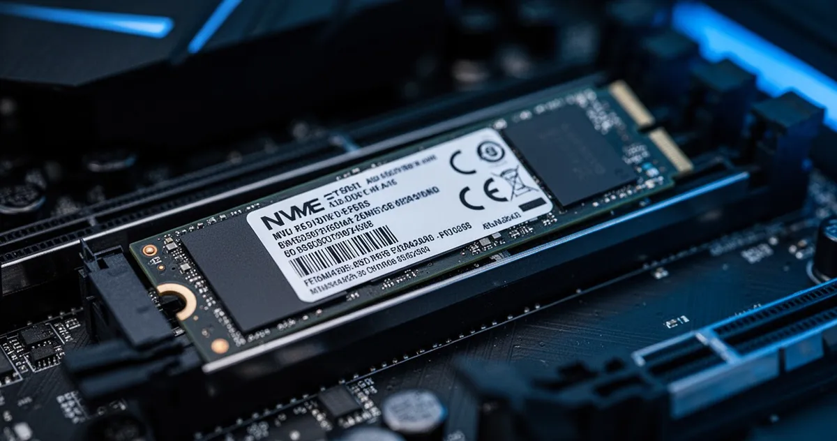 Dysk SSD NVMe zamontowany na płycie głównej