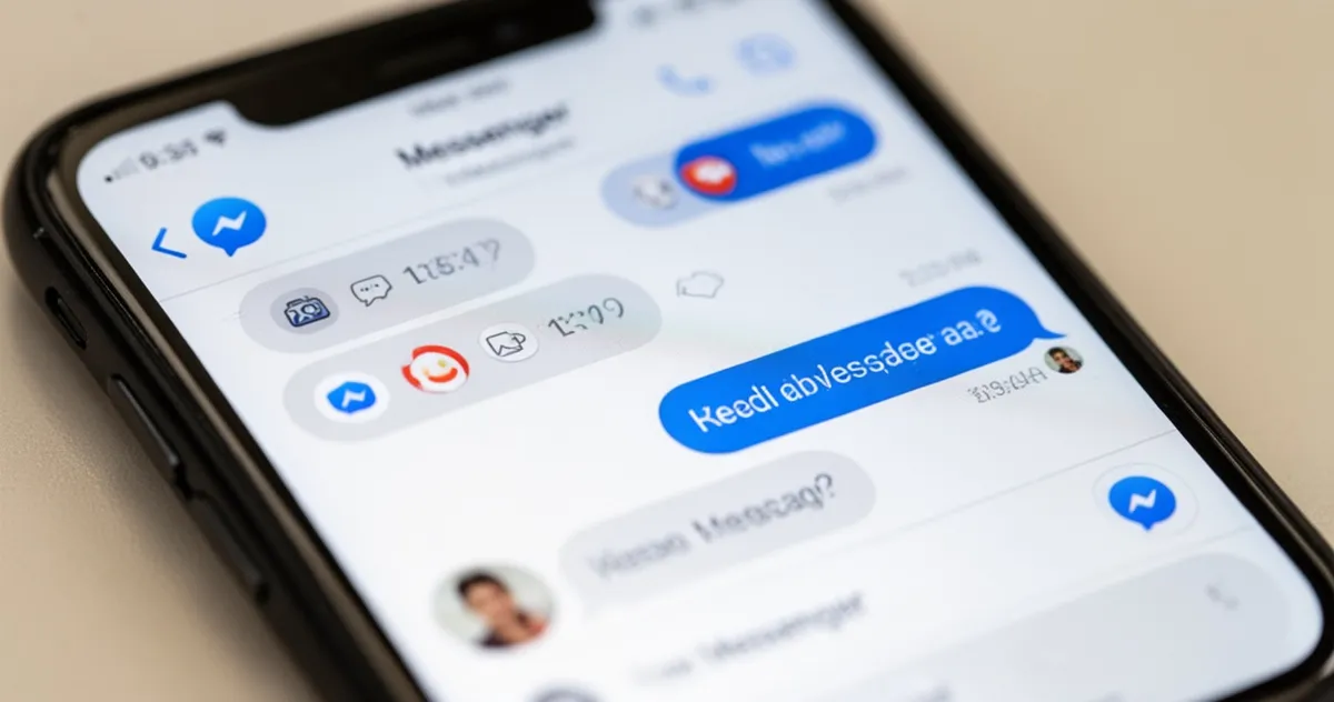 Ikony statusu wiadomości w Messengerze na ekranie smartfona