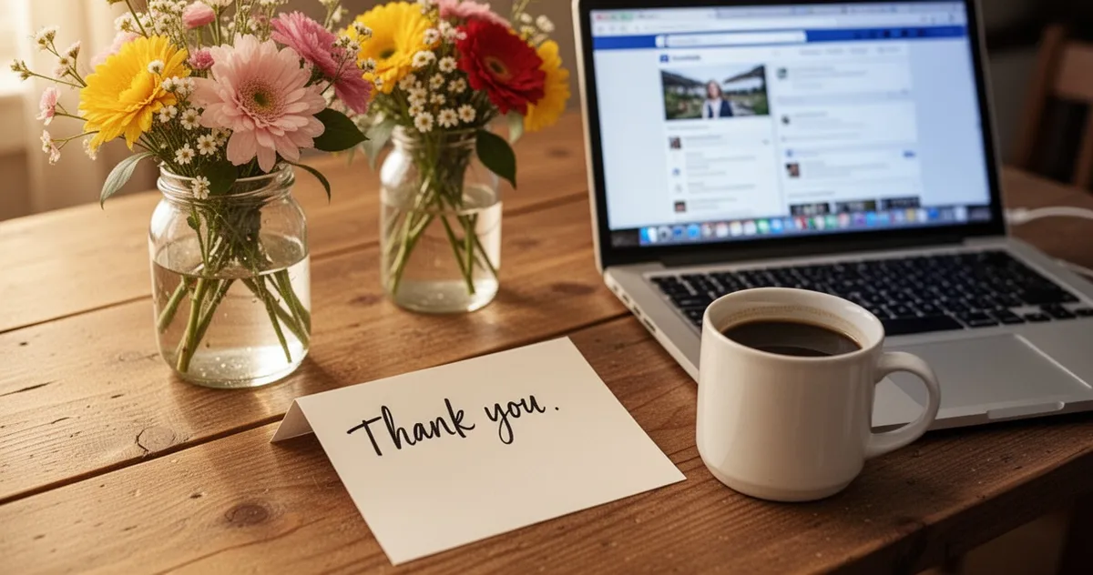 Podziękowania za życzenia na Facebooku