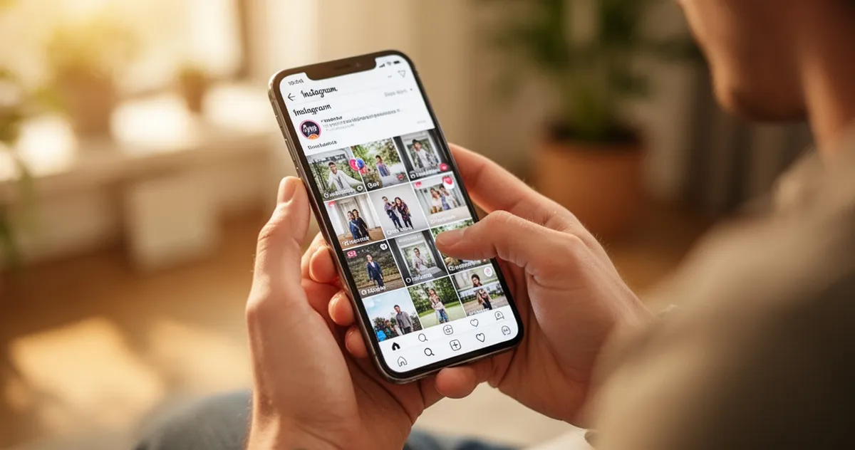 Przeglądanie Archiwum postów na Instagramie na smartfonie