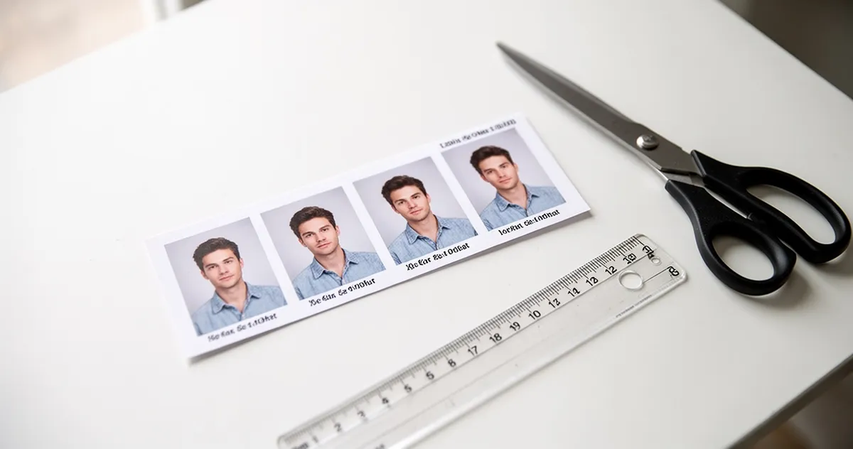 Arkusz czterech zdjęć do dowodu wydrukowanych na papierze fotograficznym